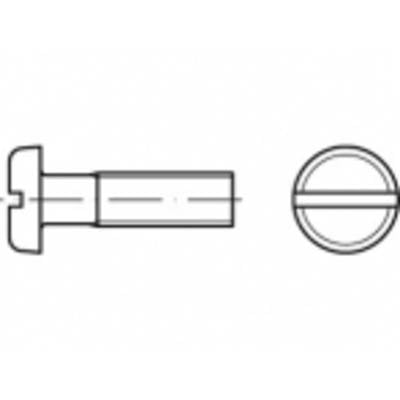 TOOLCRAFT TO-5360721 laposfejű csavar M3 12 mm egyeneshornyú ISO 1580 rozsdamentes acél A4 1000 db (TO-5360721)