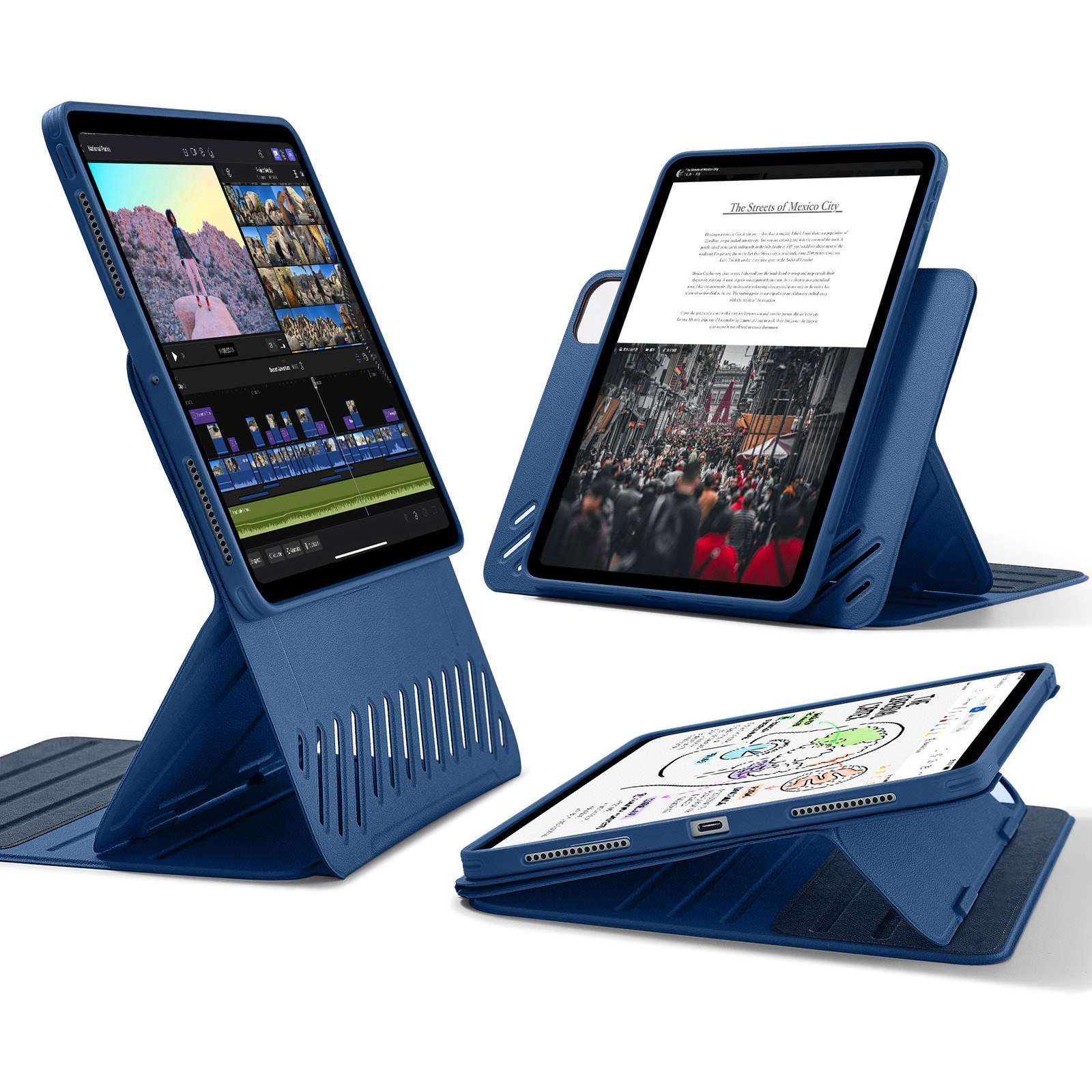 ESR Shift Magnetic Case, Compatible with iPad Pro 11 (2024), Blue (1B2020206)