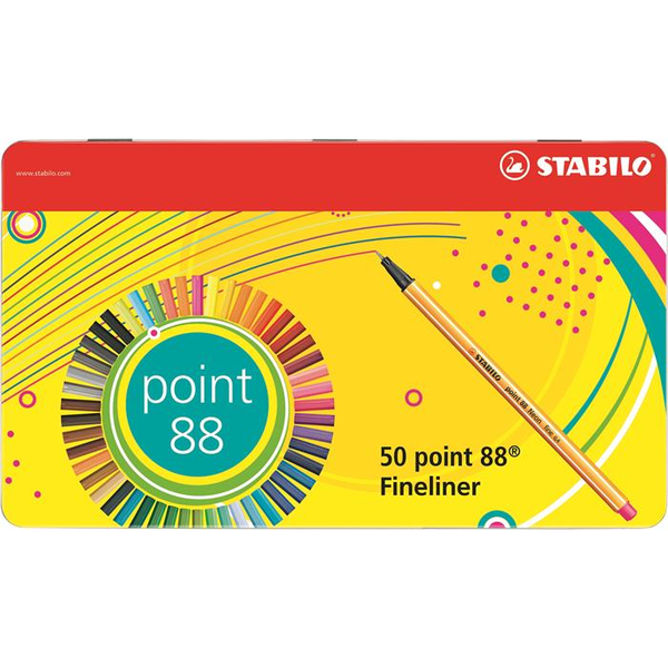 STABILO Point 88 fijnschrijver Meerkleurig 50 stuk(s)