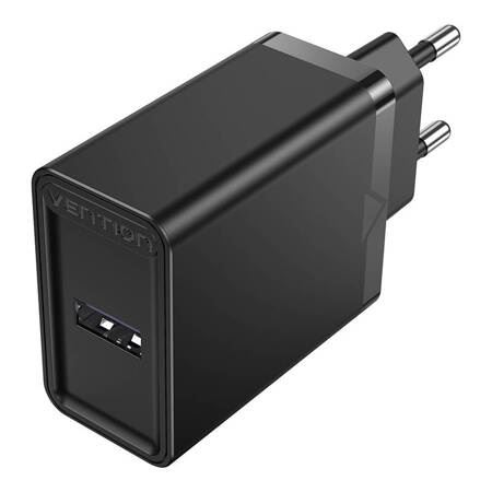 Vention USB-A hálózati töltő 22.5W fekete (FACB0-EU) (FACB0-EU)