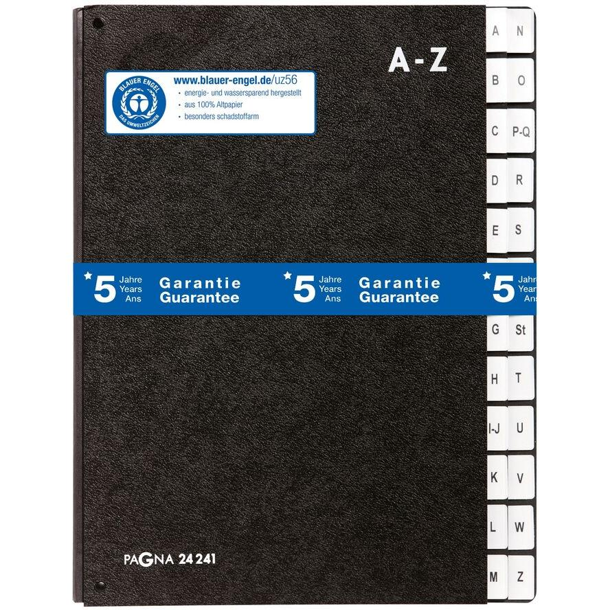 PAGNA Pultordner Classic 24 Fächer A-Z schwarz (24241-04) (24241-04)