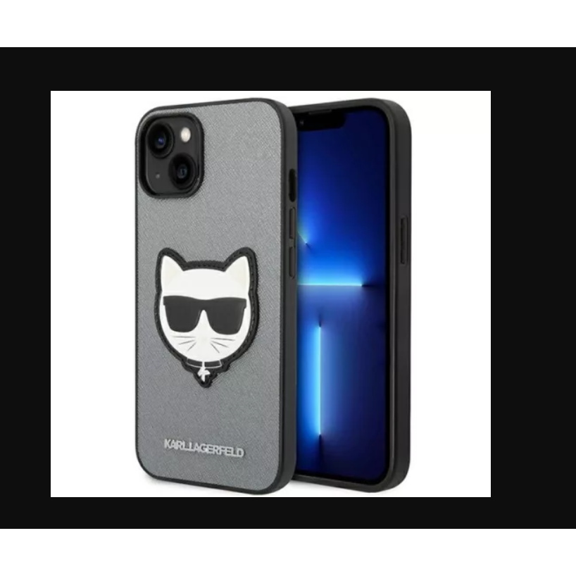 Karl Lagerfeld Apple iPhone 14 Plus Hátlapvédő Tok - Ezüst (KLHCP14MSAPCHG)