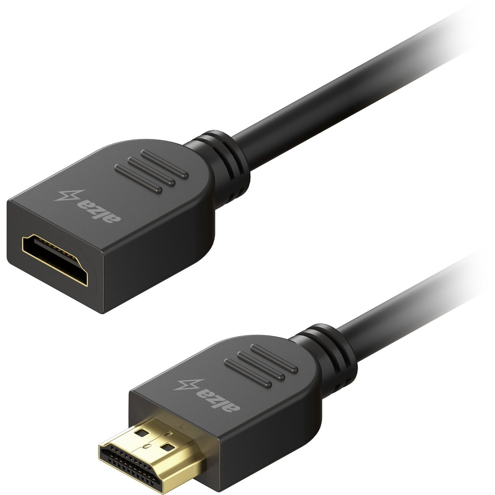 AlzaPower Core HDMI 1.4 High Speed Extension 4K 1m - fekete (APW-CBHDE14S010B)
