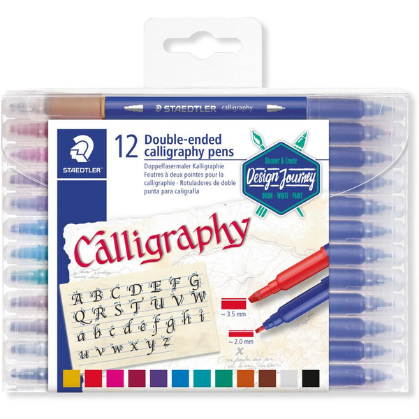 Staedtler Calligraph Duo 2,0/3,5 mm Filctoll készlet - 12 szín