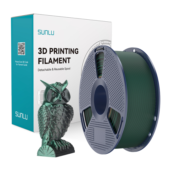 SUNLU PLA+ Silk két színű filament fekete-zöld PLA+ Silk DC B G