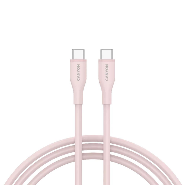 Canyon USB-C - USB-C kábel 60W 1m rózsaszín (CNS-CC60SC10PS)