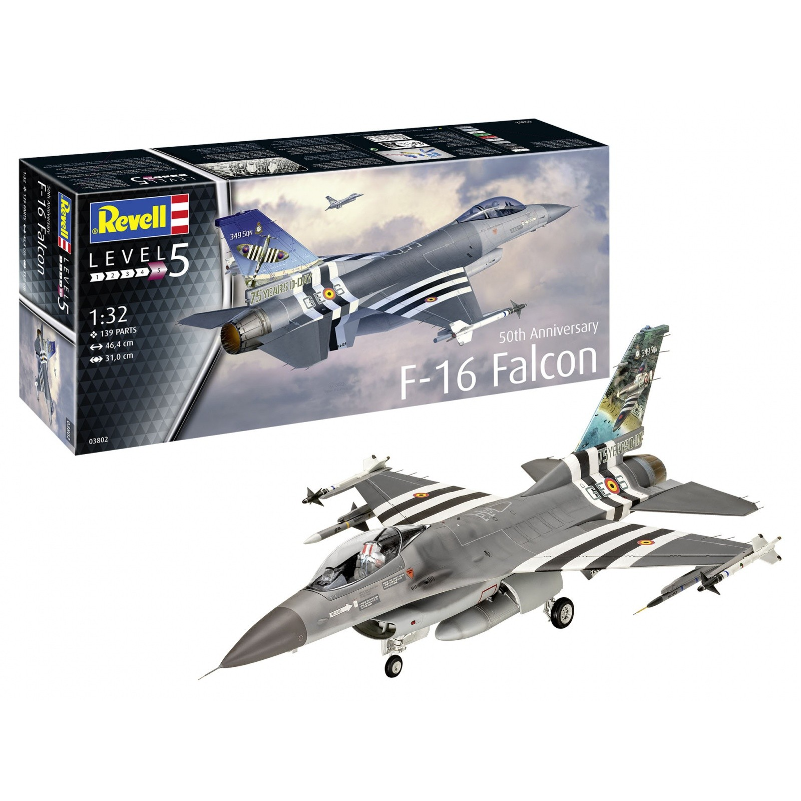 Revell 50TH Anniversary F-16 Falcon Műanyag repülőgép modell (1:32) (03802)