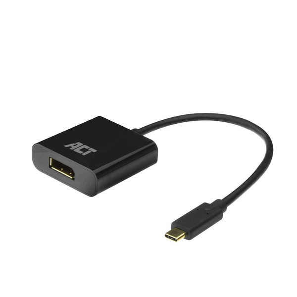 ACT AC7320 adaptér na video kábel 0,15 m USB Typ-C DisplayPort Čierna