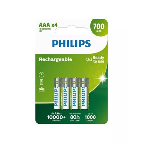 Philips Rechargeables R03B4A70/10 háztartási elem Újratölthető elem AAA Nikkel-fémhidrid (NIMH) (R03B4A70/10)