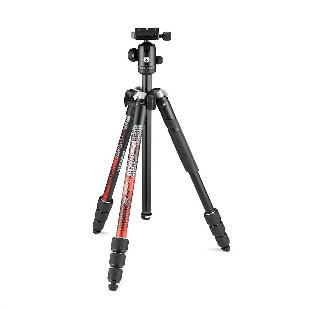 Manfrotto MKELMII4RD-BH Element MII állvány gömbfejjel piros (MKELMII4RD-BH)