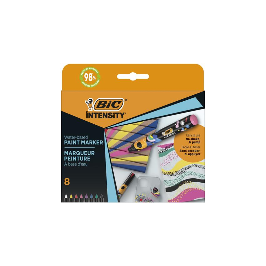 BIC Intensity 1,5 - 2,3 mm Élénk Dekormarker készlet - Vegyes színek (8 db / csomag) (527430)