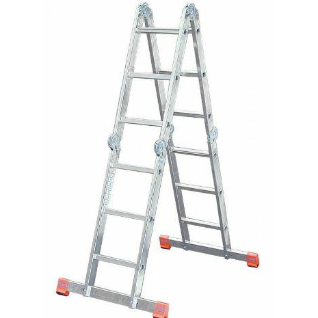 KRAUSE MULTIMATIC Univerzális csuklós létra dobogóval, állványozható 4x3 fokos