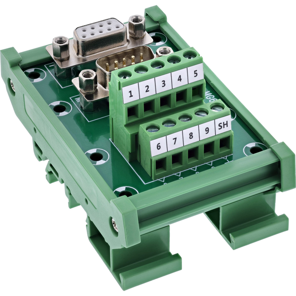 InLine 92501M kabelsamler Terminal block / D-Sub 9 Grøn