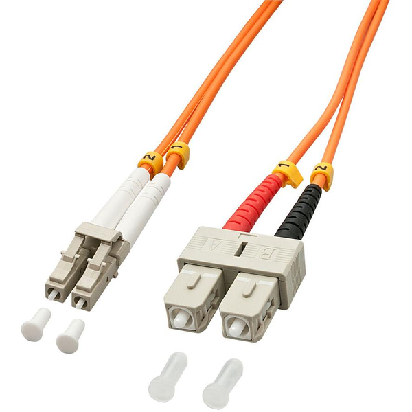 Lindy 10m OM2 LC - SC Duplex InfiniBand og fiberoptisk kabel Orange