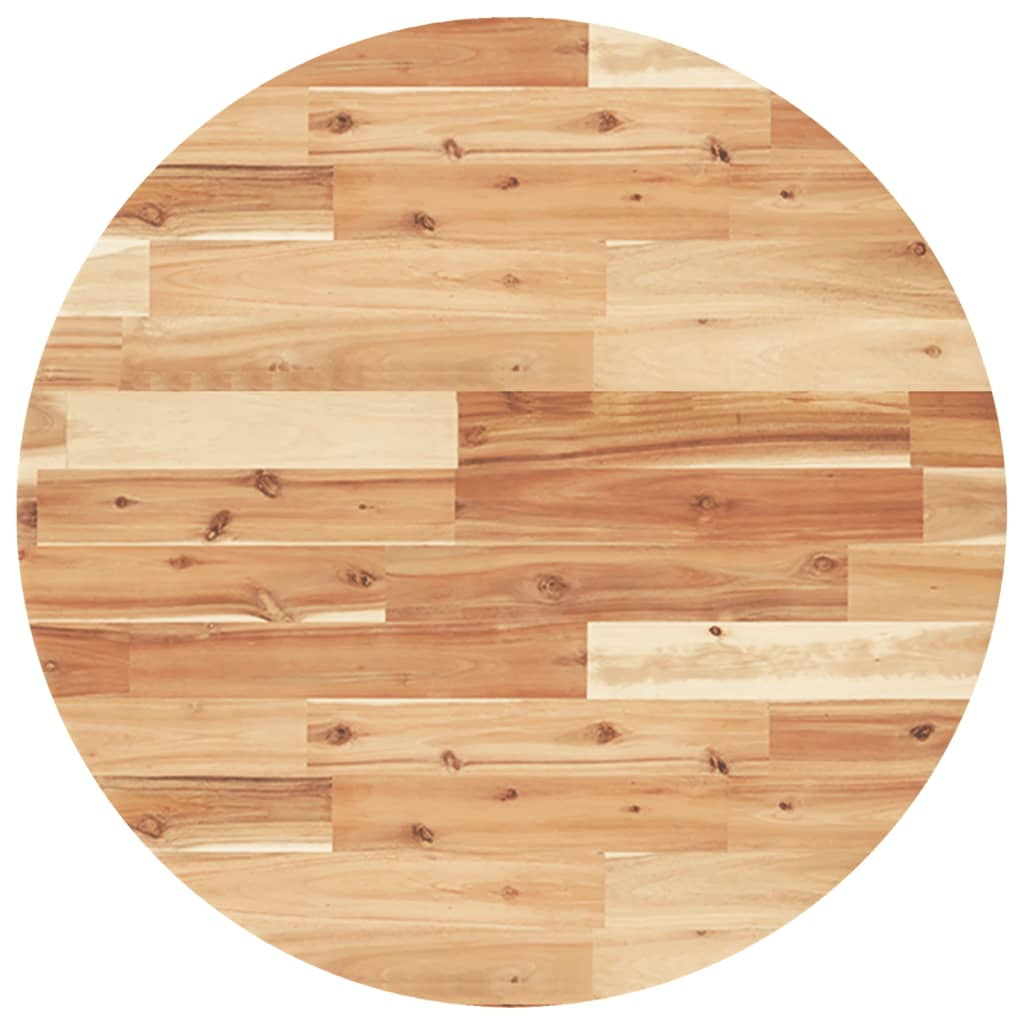 kerek tömör akácfa asztallap Ø70 x 4 cm (4008703)