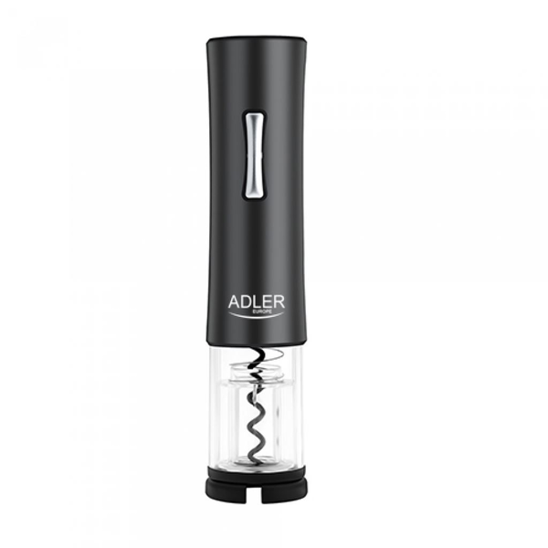 Sacacorchos Eléctrico Profesional, Abridor Botellas Con Cortador De Cápsulas, Iluminación Led Negro  Adler Ad4490