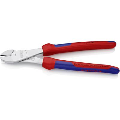 Erőkímélő oldalcsípőfogó, közepes/kemény/zongora huzal max.: O 4,6/3,5/3 mm, Knipex 74 05 250 (74 05 250)