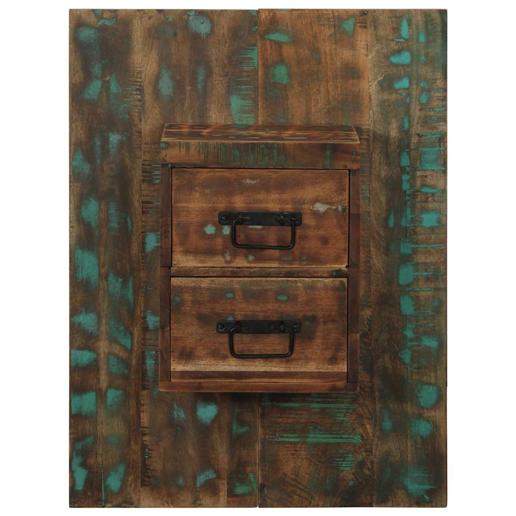 Éjjeli szekrény Többszínű 60x32x80 cm Tömör fa újrahasznosított (4017531)