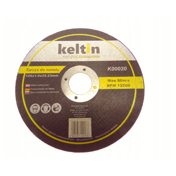 Tarcza do cięcia metalu 125x1.0mm KELTIN (25/100/400)