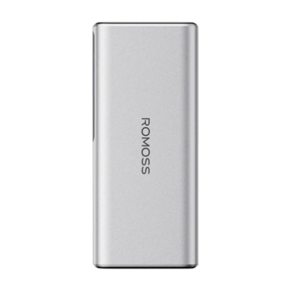 Romoss PPU10 10000mAh 130W външна батерия, сребриста, комплект с кабел за зареждане и инструкции