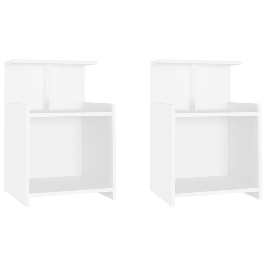 2 db fehér forgácslap éjjeliszekrény 40 x 35 x 60 cm (806176)