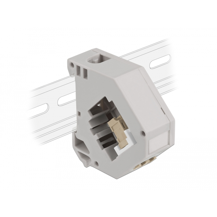 Delock Lila DIN sín adapter Keystone LC Duplex bézs (87193) (87193)