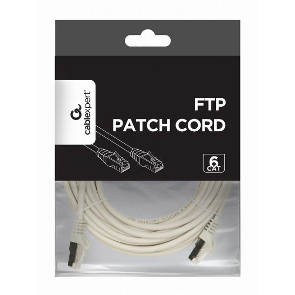 Кабел FTP Gembird Patch cord cat. 6, 7.5м, Сив