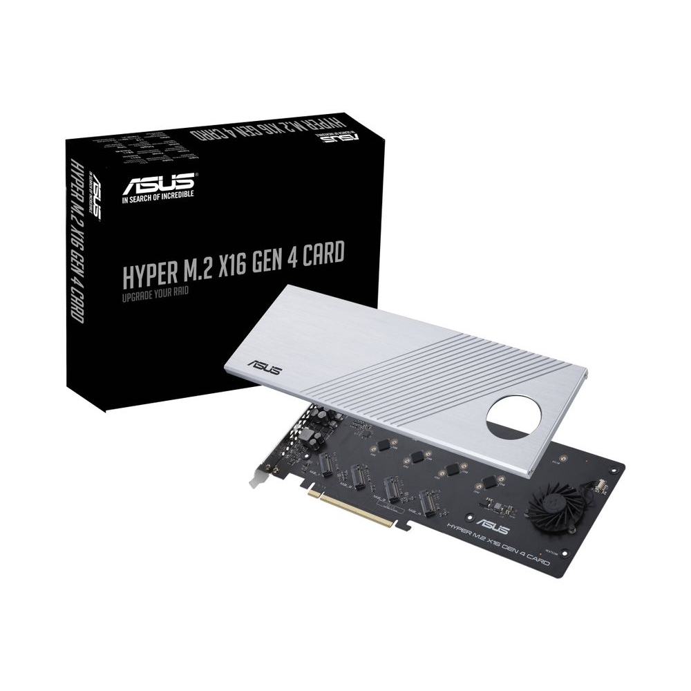 ASUS HYPER M.2 X16 GEN 4 CARD - interface adapter - M.2 Card - PCIe 4.0 x16 (90MC08A0-M0EAY0)