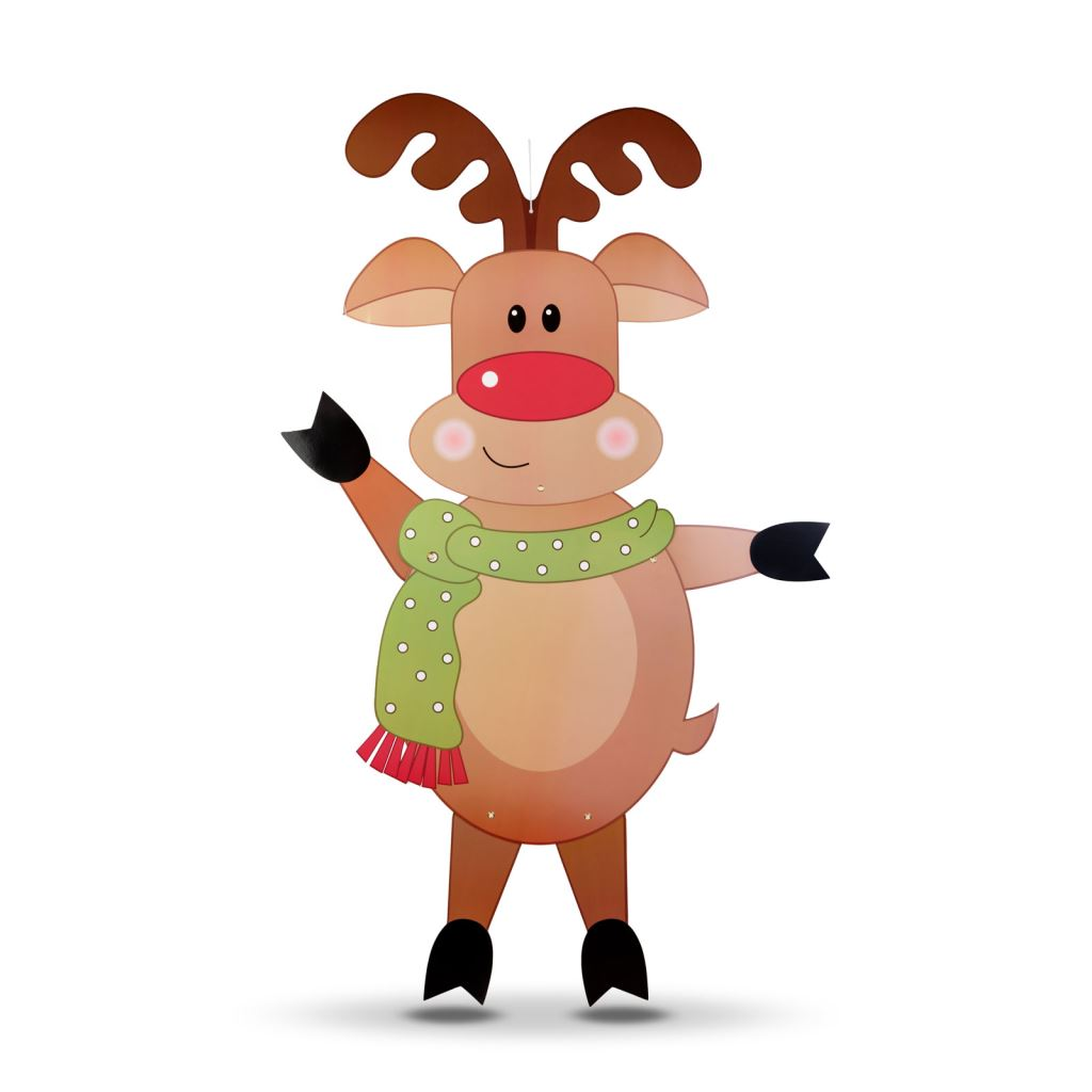 Family papír rénszarvas karácsonyi dekoráció 90cm (58965C) (58965C)