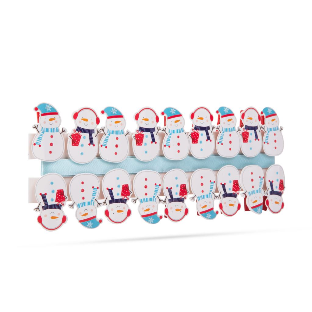 Family 18db hóember figurás csipesz és 2m szalag (58526B) (58526B)