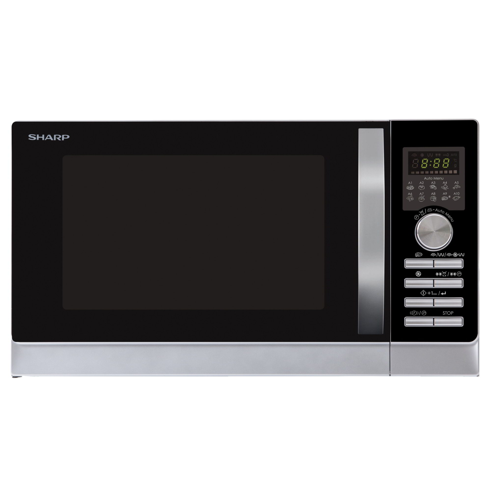 Sharp R-843(IN)W Mikrohullámú sütő - Ezüst (R843INW)