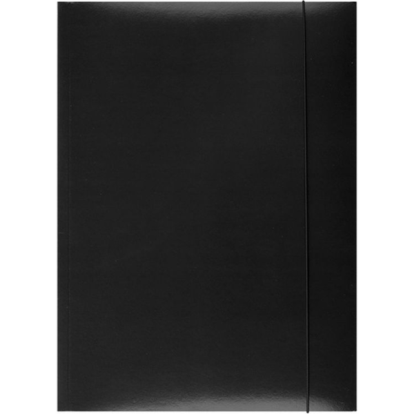  Office Products Teczka z gumką karton/lakier, A4, 350gsm, 3-skrz., czarna