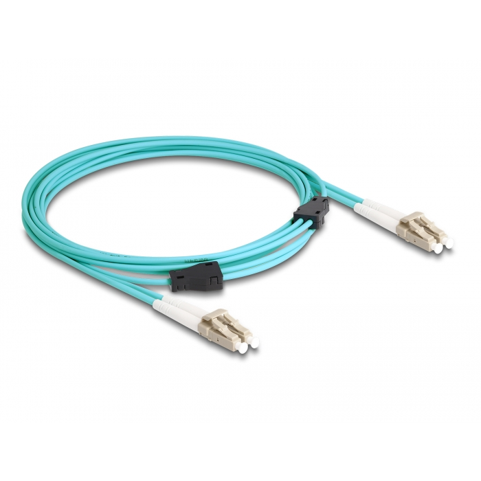 Delock Optikai kábel fém megerősítéssel LC Duplex - LC Duplex Multi-mód OM3 3 m (87909) (87909)