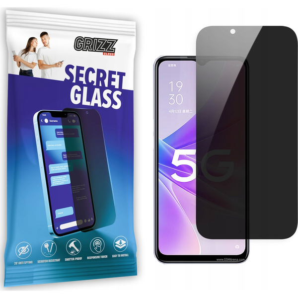  GrizzGlass Szkło prywatyzujące GrizzGlass SecretGlass Oppo A57 5G