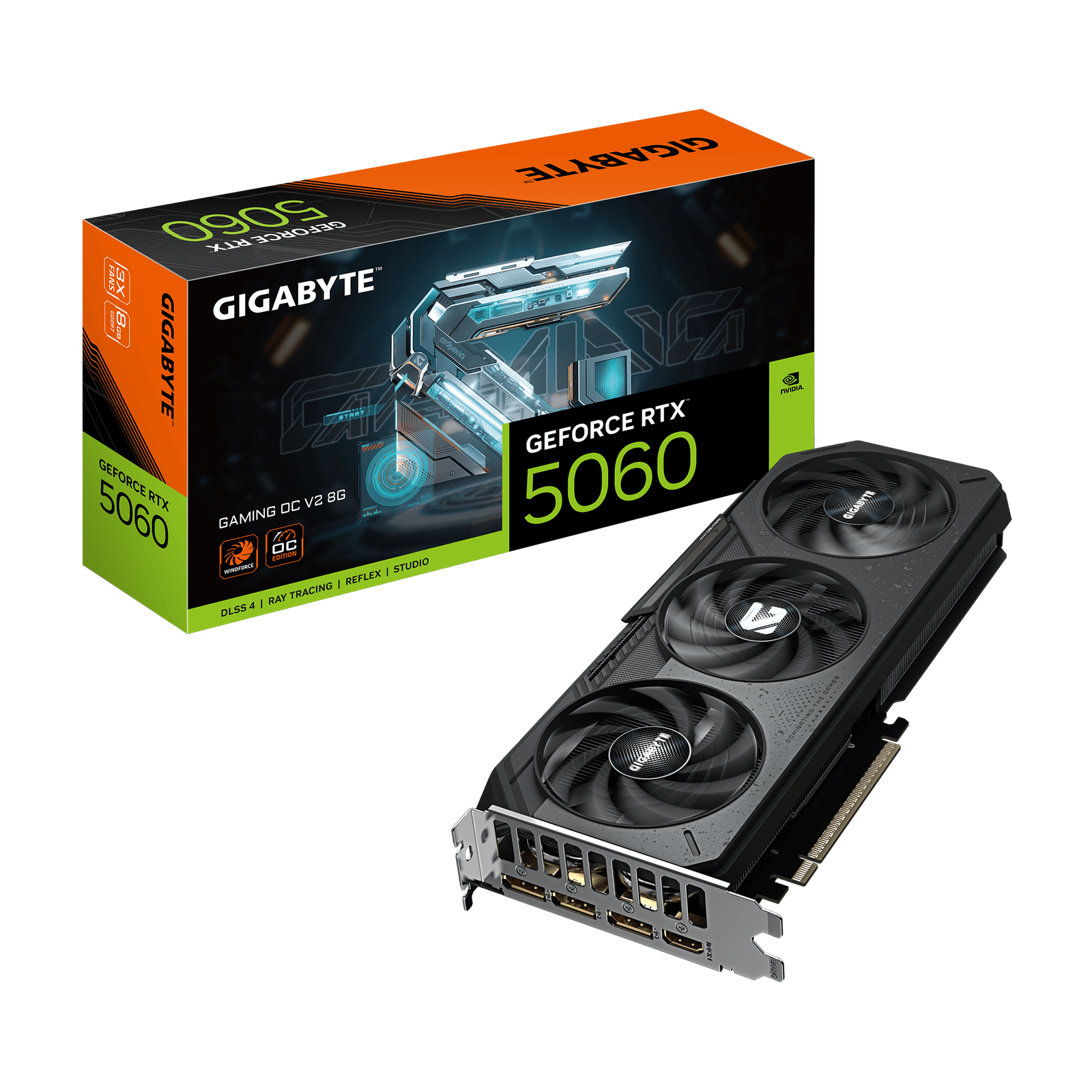 Видео карта Gigabyte RTX 5060 Gaming V2 — GV-N5060GAMING OCV2-8GD