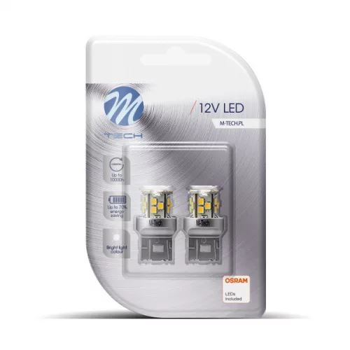 Комплект Led Крушки T20 W21/5W 12V 21Xsmd2835 M-Tech 655752, Бял