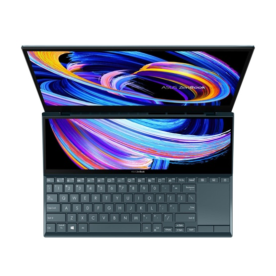 ASUS Zenbook Duo 14 UX482EA-HY292T Intel® Core™ i7 i7-1165G7 Ordinateur portable 35,6 cm (14") Écran tactile Full HD 16 Go LPDDR4x-SDRAM 1 To SSD Wi-Fi 6 (802.11ax) Windows 11 Home Bleu