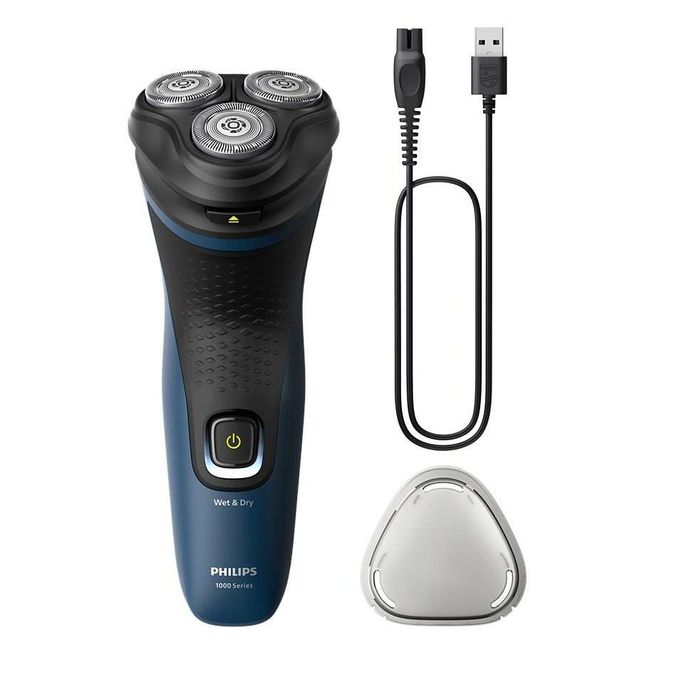 Philips S1151/00 pánsky holiaci strojček Rotačný holiaci strojček Zastrihávač Čierna, Modrá (S1151/00)