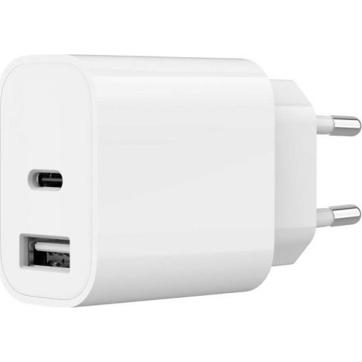 Univerzální nabíječka Gembird 2-portová 2.4A USB-C bílá