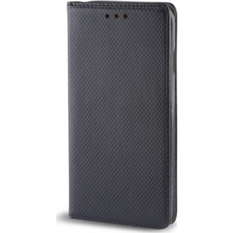 Smart Magnet Apple iPhone 12 Mini Oldalra Nyíló Mágneses Könyv Tok Szilikon Belsővel Fekete (78569)