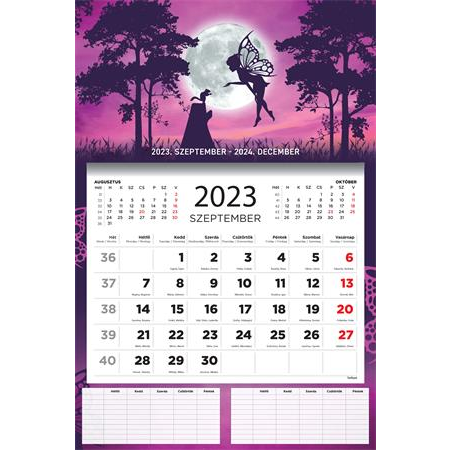 Toptimer 315x 470 mm 2023/2024 tanév naptár - Mintás (23D7630-000)