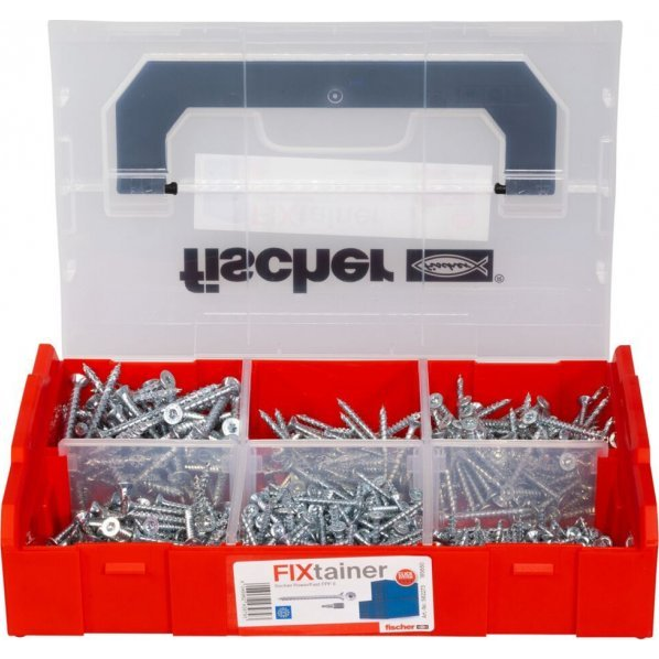 Fischer 562273 FixTainer PowerFast II TX VG Szorítólemezes csavar készlet Acél Galvanikusan cinkezett 1 készlet (562273)