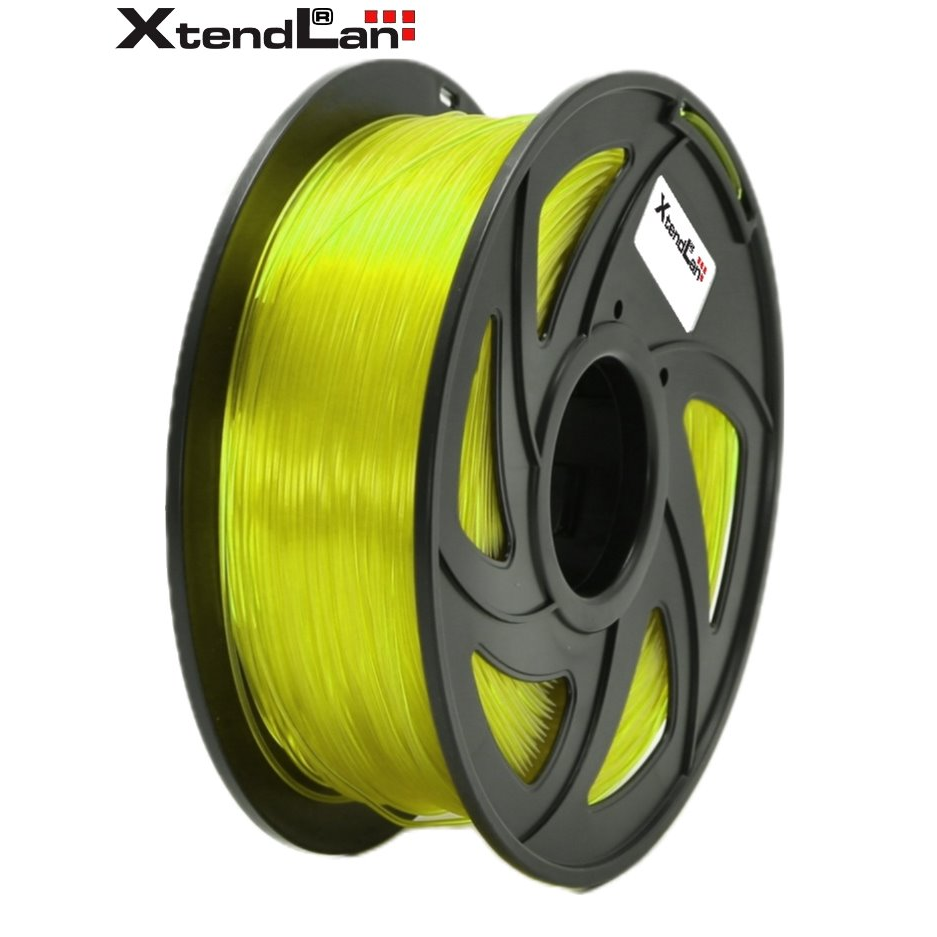 XtendLAN Filament PLA 1.75mm 1 kg - Átlátszó sárga (3DF-PLA1.75-TYL 1KG)