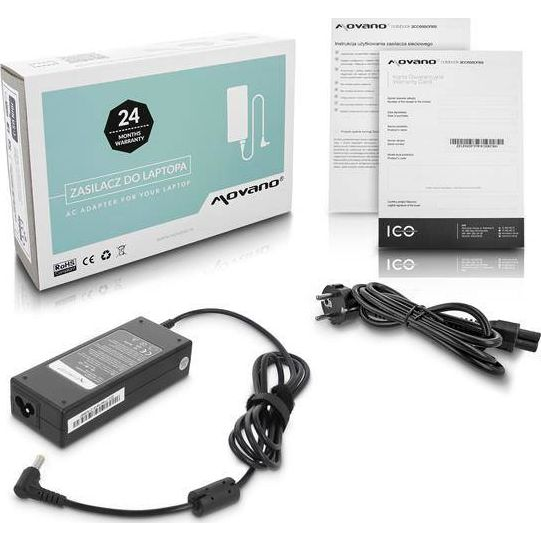 Zasilacz do laptopa Movano 90 W, 2.5 mm, 4.7 A, 19 V (ZZ/LIT19474)
