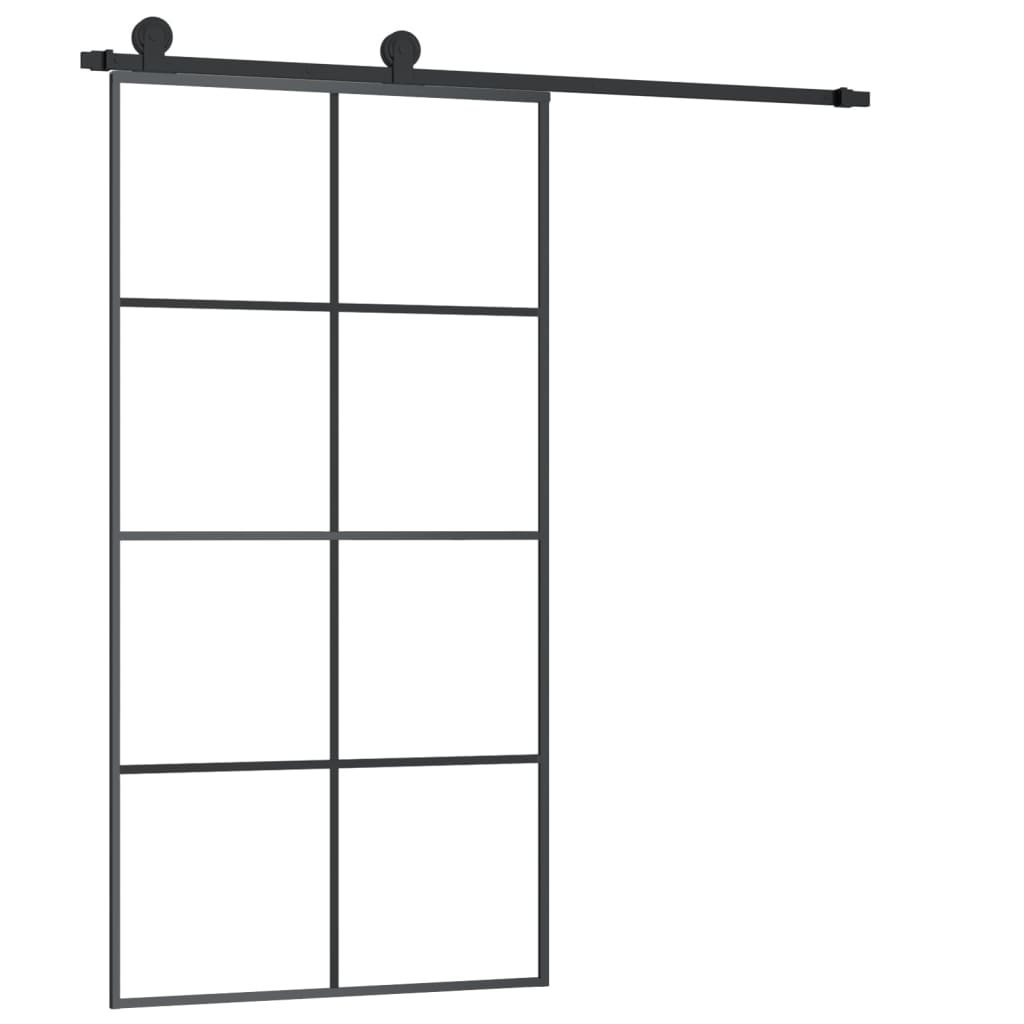 ESG üveg-alumínium tolóajtó fémszerelvény-szettel 102,5x205 cm (3152143)