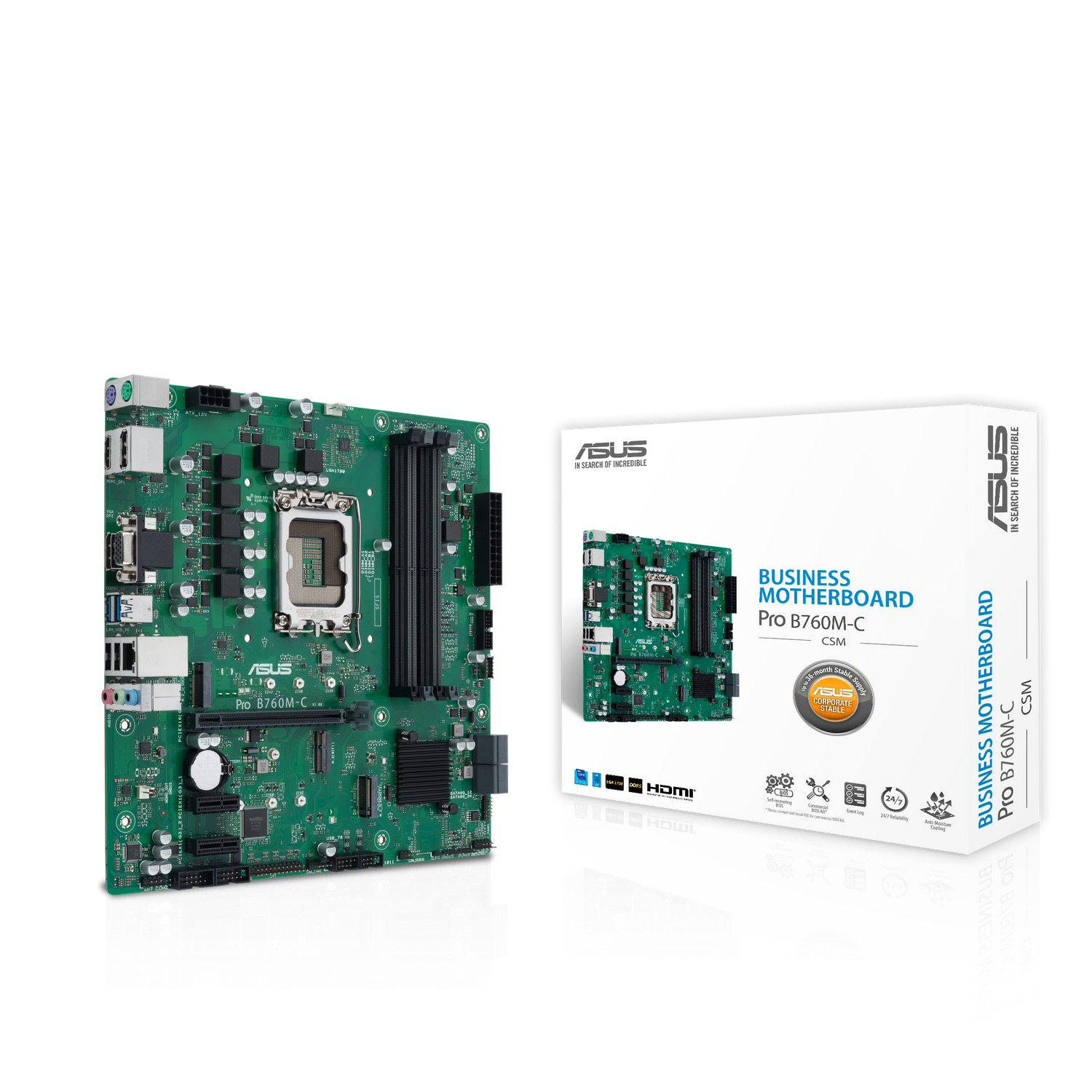 ASUS PRO B760M-C-CSM Intel B760 LGA 1700 Micro ATX (90MB1DX0-M0EAYC)