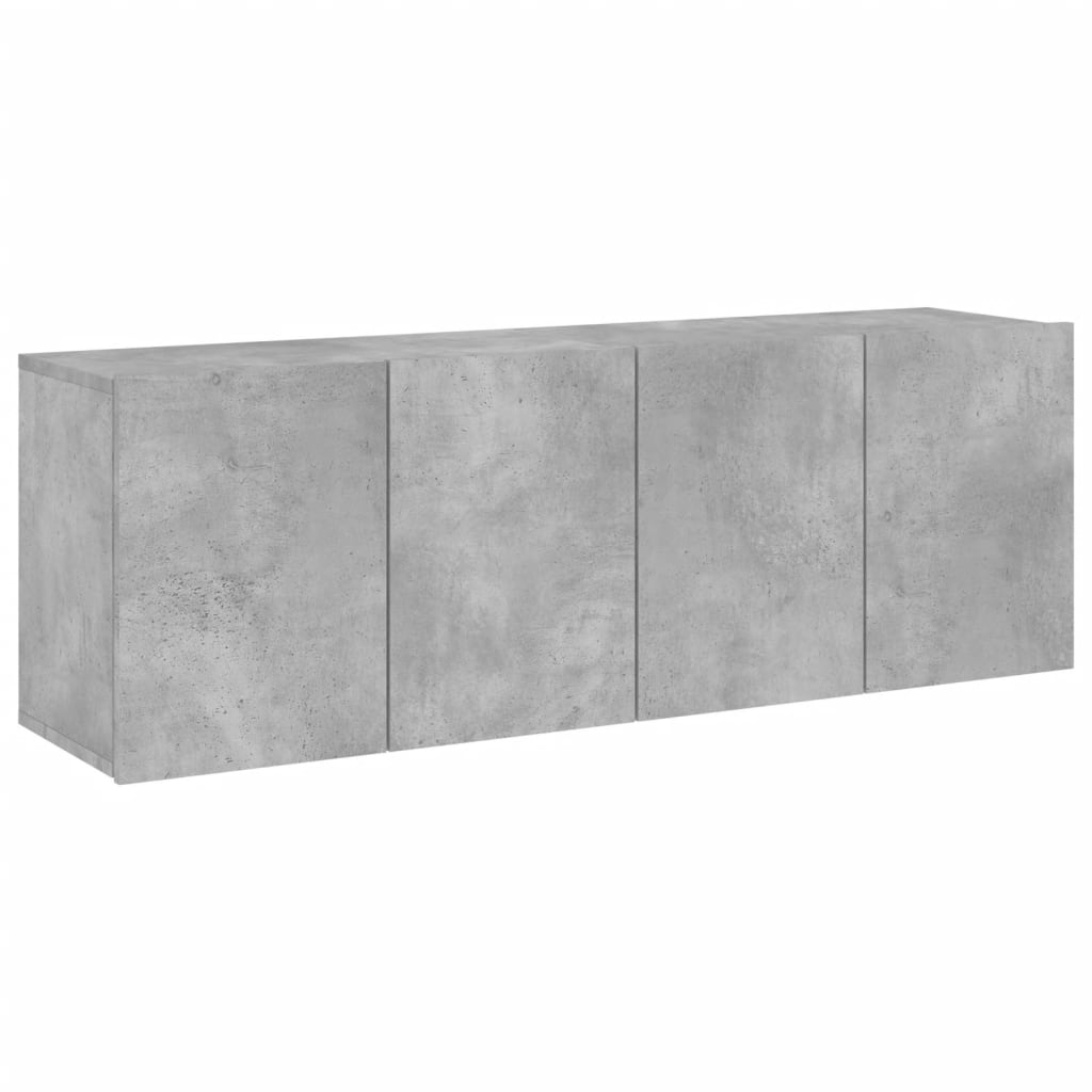 2 db betonszürke falra szerelhető TV-szekrény 60 x 30 x 41 cm (836945)
