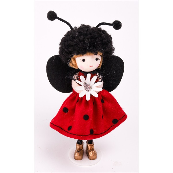 IRIS dekor katicalány álló+virág 18cm