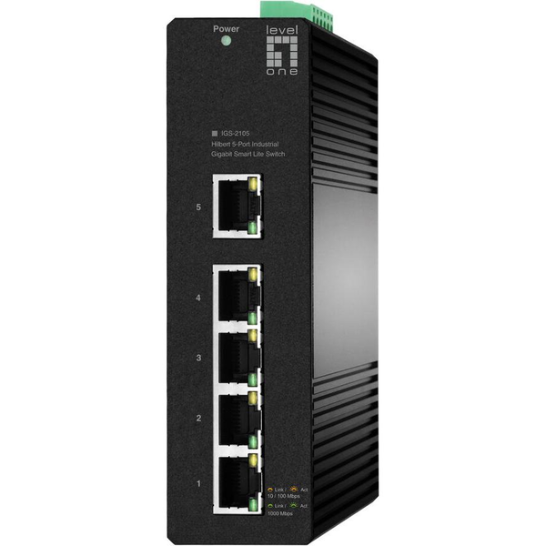 LevelOne IGS-2105 netwerk-switch Managed L2 Gigabit Ethernet (10/100/1000) Zwart