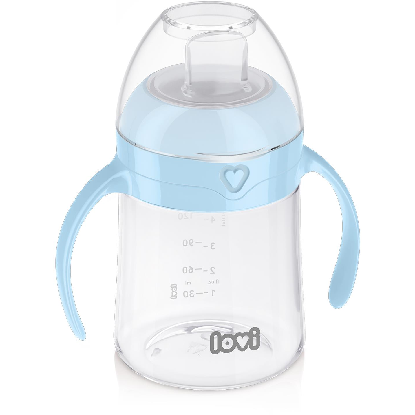 LOVI Első itatópohár, kék, 150 ml (5901691874381)
